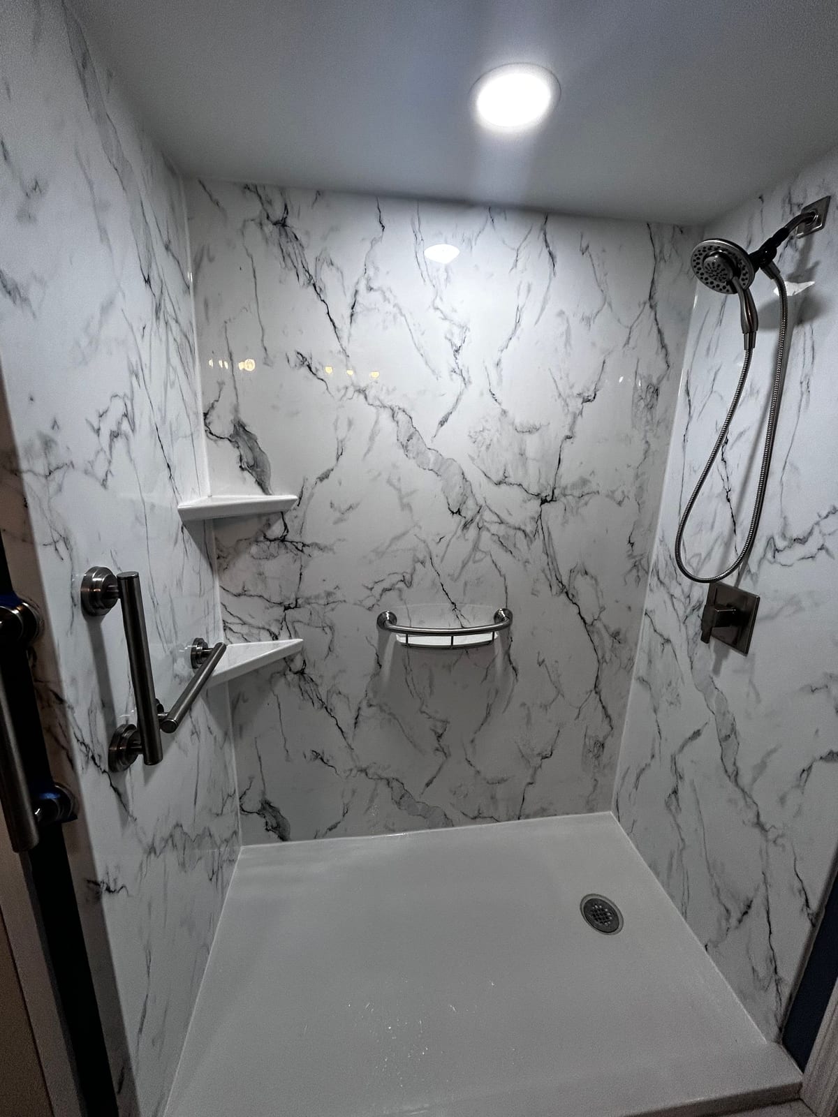 Tub-to-shower conversion in a St. Louis home