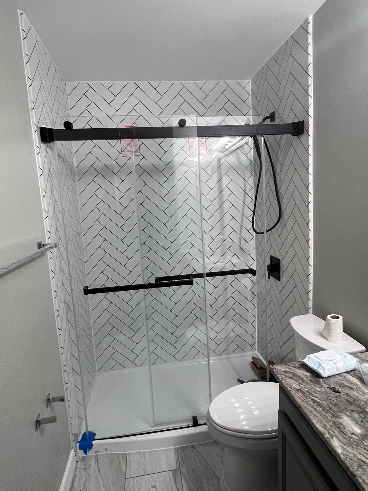 Completed full bathroom remodel